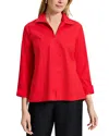 Foxcroft Agnes Stretch Shirt In Simply Red