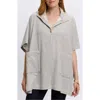 Foxcroft Aspyn Cable Stitch Snap Front Knit Cape In Gray