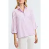 Foxcroft Beatrice Side Button Shirt In Orchid Bouquet