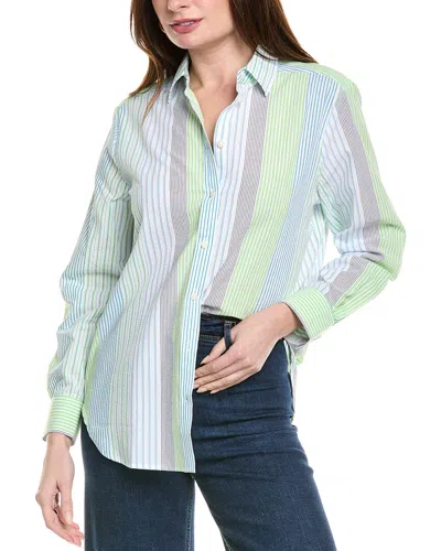 Foxcroft Boyfriend Shirt In Blue