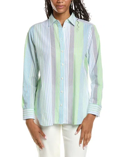 Foxcroft Boyfriend Shirt In Green