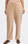 Foxcroft Caden Plush Corduroy Pants In Khaki