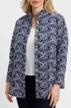 Foxcroft Carolina Floral Embroidered Cotton Button-up Shirt