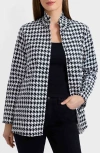 Foxcroft Carolina Houndstooth Print Cotton Button-up Shirt