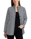 Foxcroft Carolina Houndstooth Print Cotton Button-up Shirt In Black