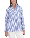 Foxcroft Carolina Frill Collar Shirt In Cornflower