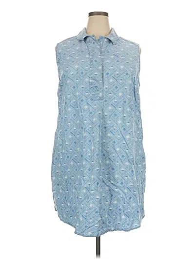Pre-owned Foxcroft Casual Dress In Blue