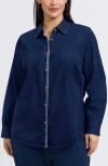 Foxcroft Charlie Denim Button-up Shirt