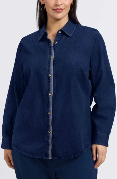 Foxcroft Charlie Denim Button-up Shirt
