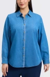Foxcroft Charlie Denim Button-up Shirt