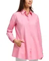 Foxcroft Cici Cotton Non-iron Tunic Shirt In Pink Sea Glass