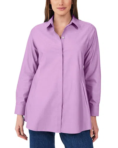 FOXCROFT CICI COTTON NON-IRON TUNIC SHIRT