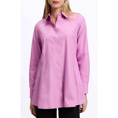 Foxcroft Cici Non-iron Tunic Blouse In Rose Quartz