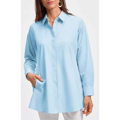 FOXCROFT FOXCROFT CICI NON-IRON TUNIC BLOUSE