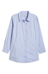 Foxcroft Cici Tunic Blouse In Blue Wave