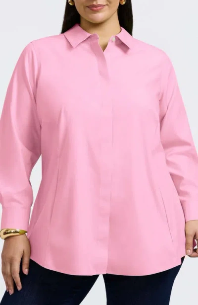 Foxcroft Cici Tunic Blouse In Pink Sea Glass