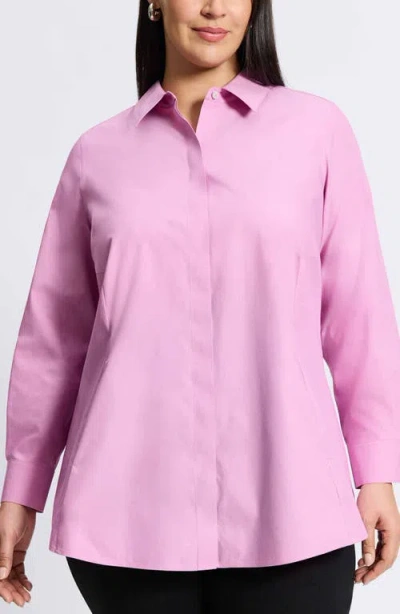 Foxcroft Cici Tunic Blouse In Rose Quartz
