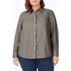 Foxcroft Dianna Button-up Shirt In Charcoal