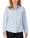 Foxcroft Dianna Cotton Non-iron Shirt In Blue Wave
