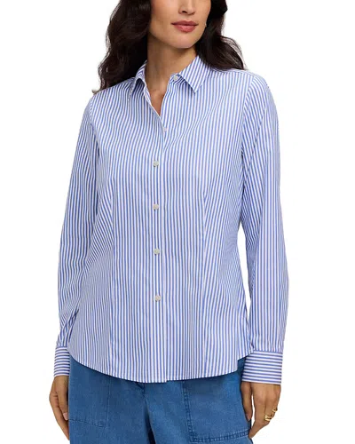 Foxcroft Dianna Stripe Shirt In Blue