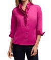 Foxcroft Edith Shirt Jacket In Pink Tourmaline