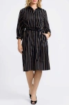 Foxcroft Esther Stripe Cotton Shirtdress