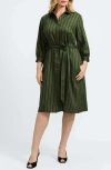 Foxcroft Esther Stripe Cotton Shirtdress