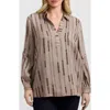 Foxcroft Luna Chain Stripe Button-up Shirt In White