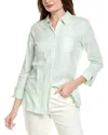 Foxcroft Germaine Textured Shirt In Green