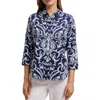 Foxcroft Hampton Damask Shirt In Multi