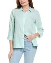 Foxcroft Harley Linen Shirt In Green