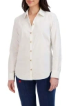Foxcroft Haven Corduroy Button-up Shirt In White