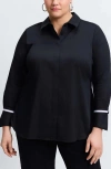 Foxcroft Iris Button-up Shirt In Black