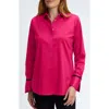 Foxcroft Iris Button-up Shirt In Ruby Pink