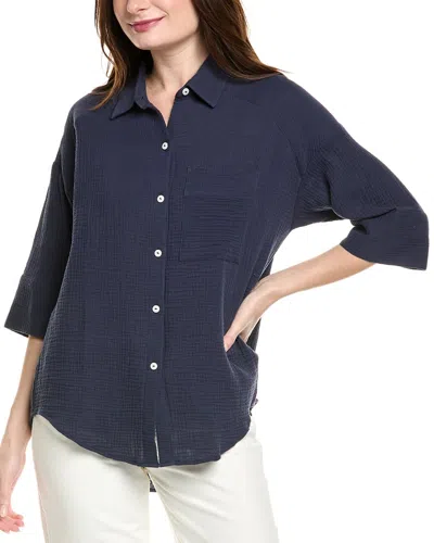 Foxcroft Marina Button-up Shirt In Blue