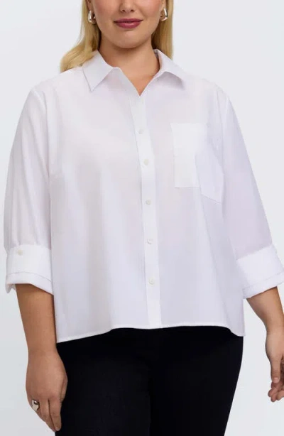 Foxcroft Jodie Button-up Shirt In White
