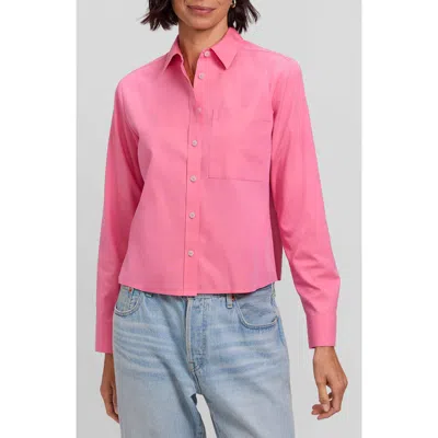 Foxcroft Jodie Cotton Button-up Shirt In Pink Praline