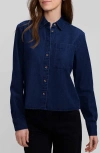 Foxcroft Jodie Denim Button-up Shirt In Blue