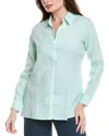 Foxcroft Harley Linen Shirt In Green