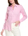 Foxcroft Jordan Linen Button-up Shirt In Pink