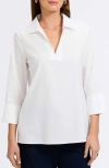 Foxcroft Julia Stretch Cotton Blend Shirt In White