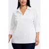 Foxcroft Julia Stretch Cotton Blend Shirt In White
