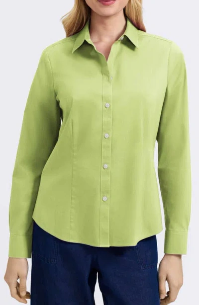 FOXCROFT FOXCROFT JUNE STRETCH COTTON BLEND BUTTON-UP SHIRT