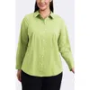 Foxcroft Mary Non-iron Stretch Cotton Button-up Shirt In Green