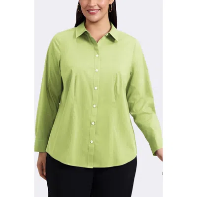 FOXCROFT FOXCROFT JUNE STRETCH COTTON BLEND BUTTON-UP SHIRT