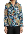 Foxcroft Katie Floral Print Cotton Button-up Shirt In Multi