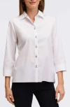 Foxcroft Kelly Button-up Shirt In White/black