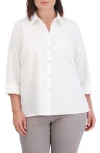 Foxcroft Kelly Mix Solid Stripe Shirt
