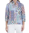 Foxcroft Kelly Print Button-up Shirt In Multi