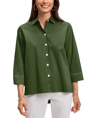 Foxcroft Kelly Stretch Shirt In Basil